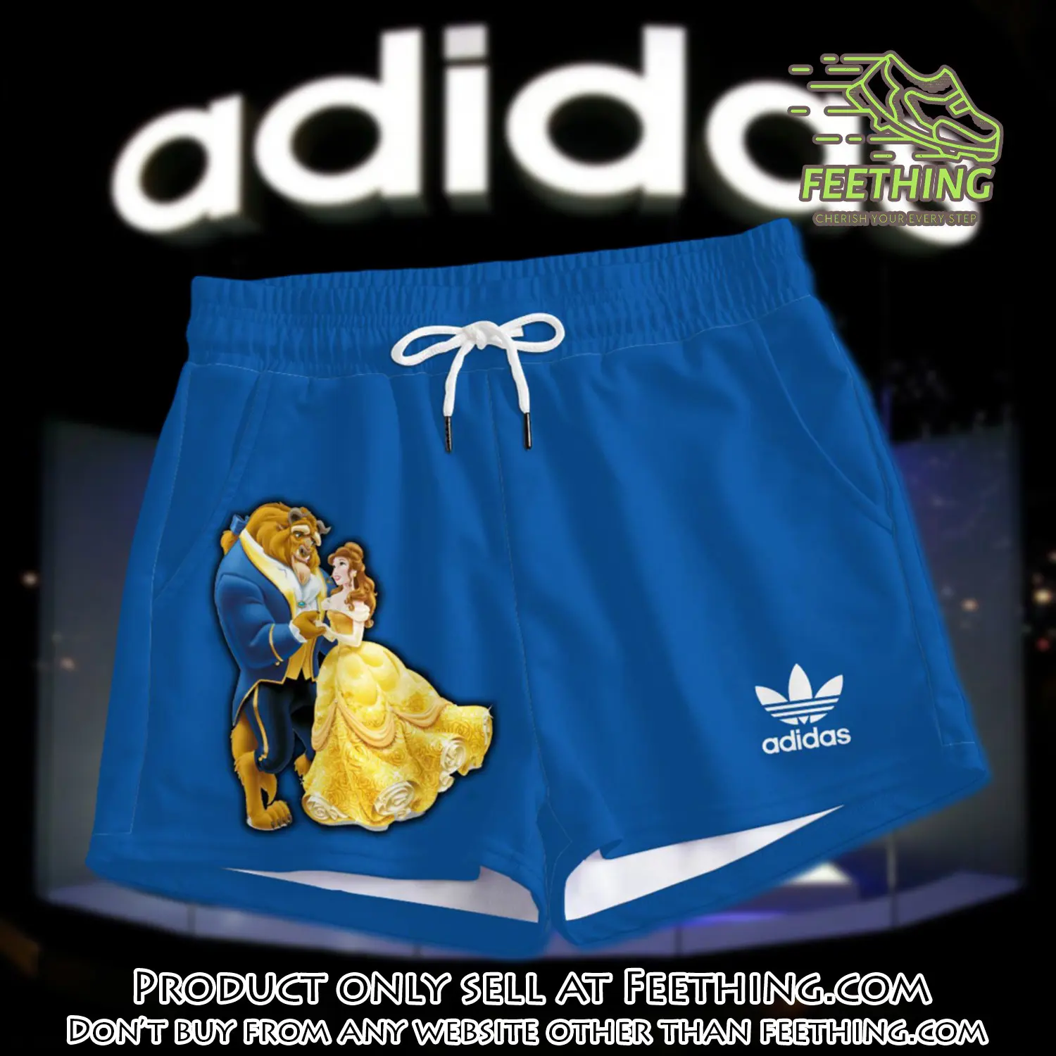 Premium beauty and the beast in adidas women shorts lady beach shorts wms1077 ft5932913